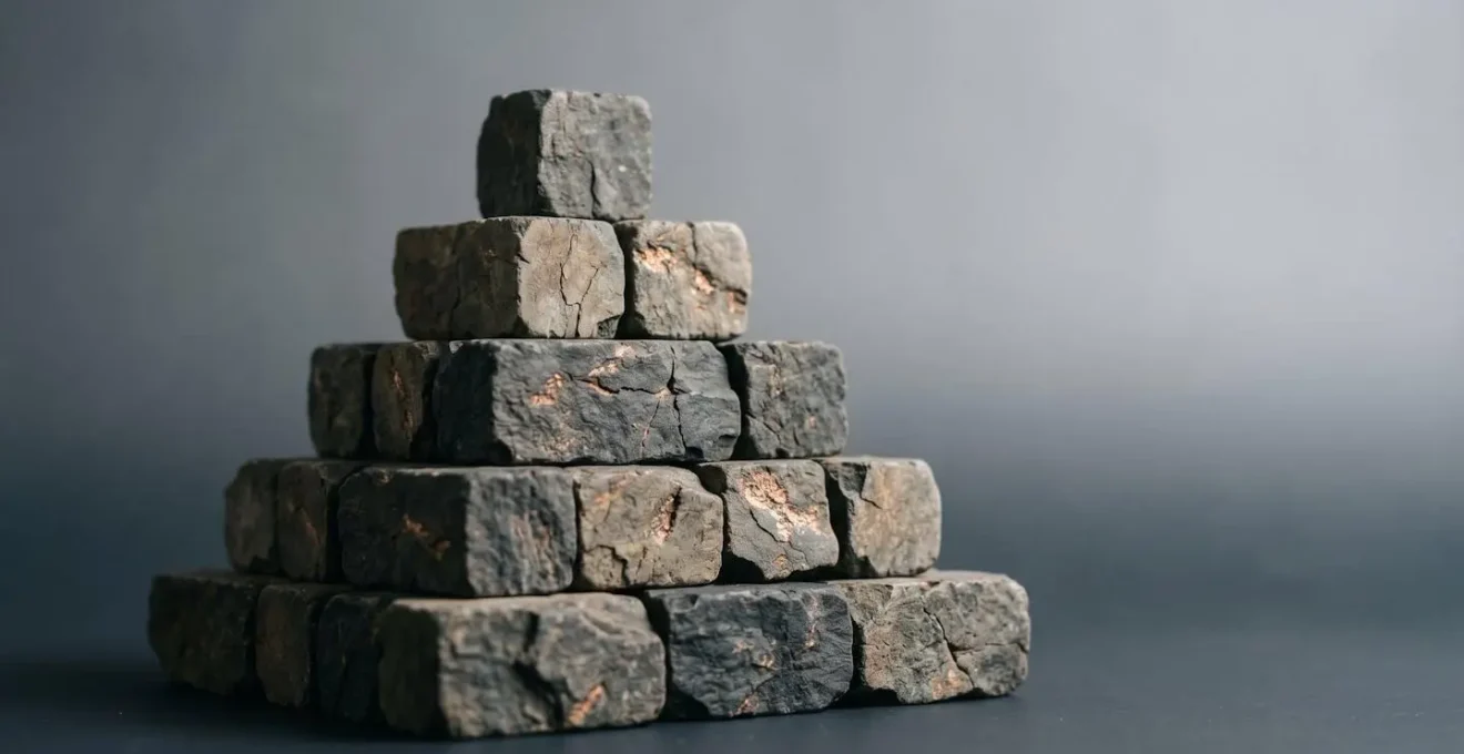 Professional editorial photograph showing abstract financial resilience concept with natural textures and strategic depth