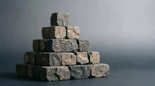 Professional editorial photograph showing abstract financial resilience concept with natural textures and strategic depth