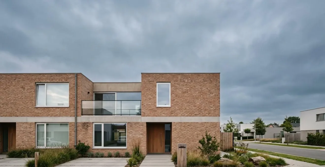 Clean architectural composition showing property financial stability and predictable income streams