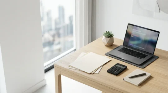 Professional analyzing financial margins and cost management in modern business environment