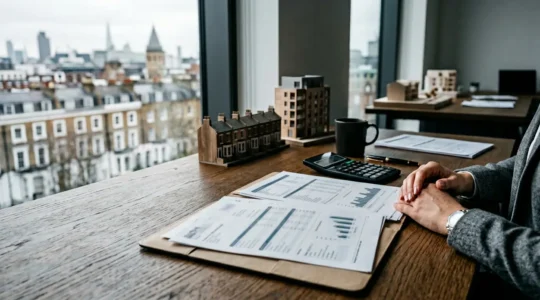 Financial planning concept for property portfolio equity assessment in the United Kingdom