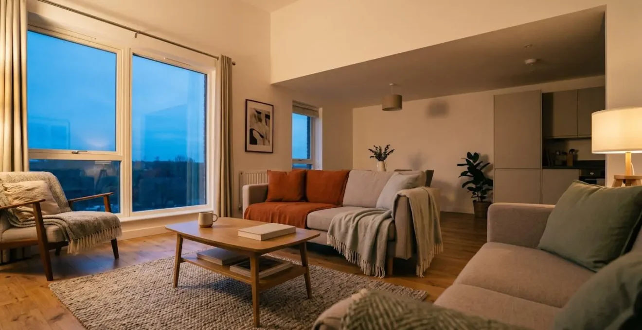 Wide-angle editorial photograph demonstrating the transformative power of professional property photography for UK rental listings